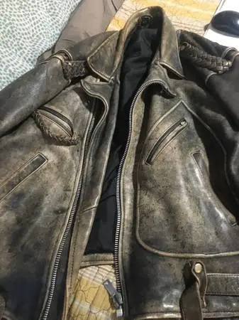 Mens brown xl biker jacket 🧥