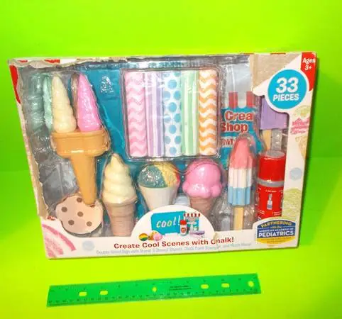 Melissa and Doug Ice Cream Shop CHALK SET (-AS-IS-) __New