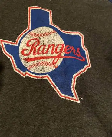 1 Used Texas Rangers zipper front hoodie. Large