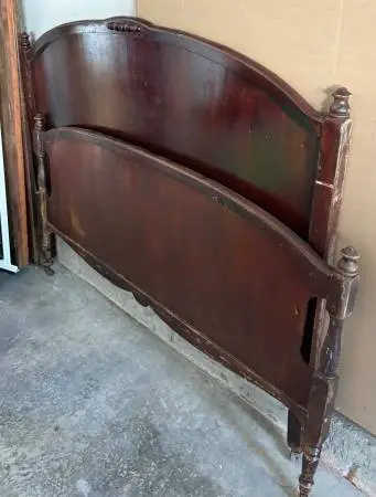 Antique Wood Full Size Bed For Sale