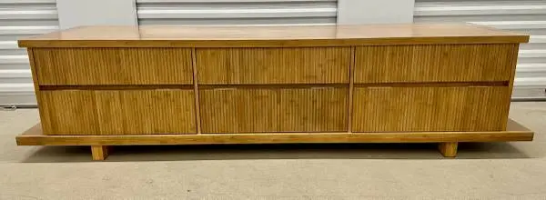 Room & Board Bamboo Timbre TV Media Console Cabinet 82”L