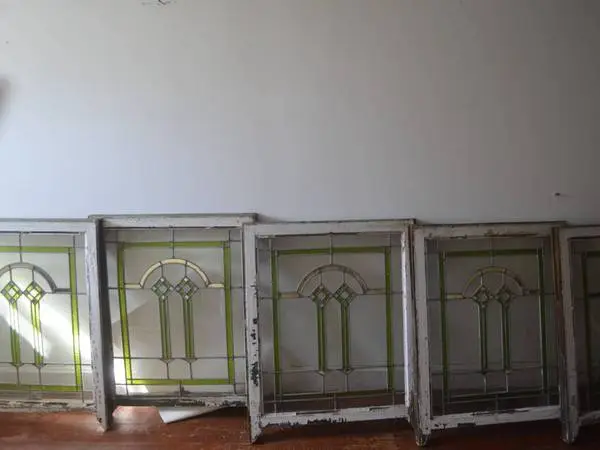 5 Vintage Stained Glass Windows