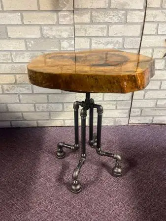 Handcrafted Wooden Harley Side Table