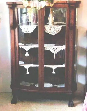 Antique Clawfoot China Cabinet