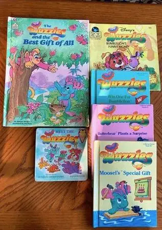 6 Walt Disney THE WUZZLES Books Short Lived Popular 1985 TV SHOW