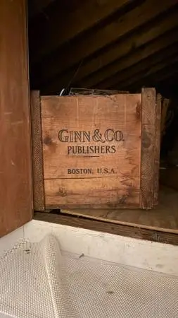 Atq Ginn and company Publishers shipping crate