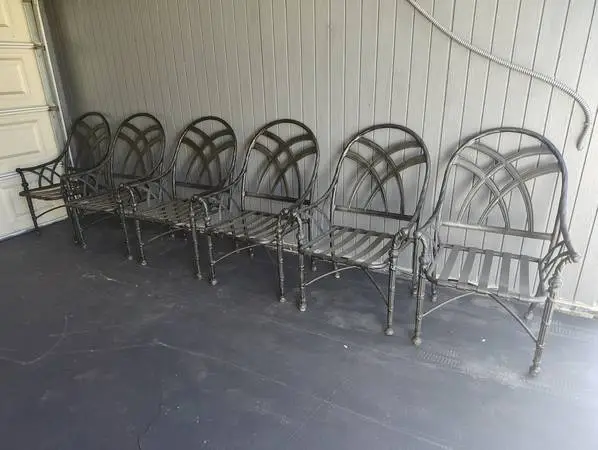 6 Outdoor patio Gothic garden chairs