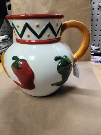 Vintage Clay Art Chilli Pepper Ceramic Pitcher From 1999 $25 Or Best Offer