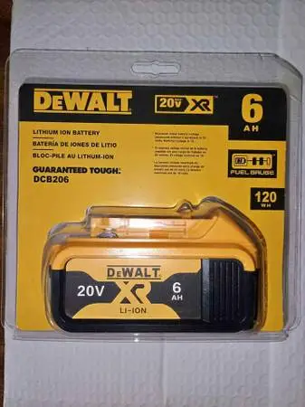 DEWALT 20V MAX XR Battery 6 Ah Lithium Ion,
