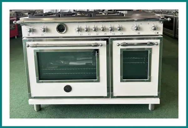 Bertazzoni Heritage 48 Free Standing Dual Fuel Range Ivory Gloss