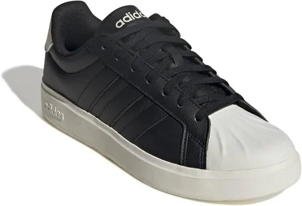 adidas Mens Streettalk Shoes, Core Black / Core Black / Off White 9.5