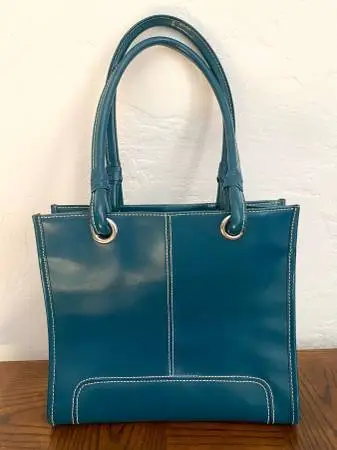 Teal-Green Leather Handbag
