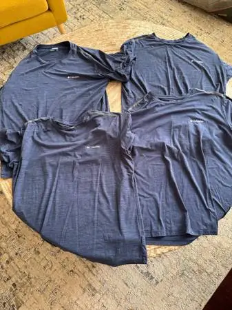 Set of 4 Columbia Men’s Omni-Shade Performance T-Shirts - Navy Blue - Size XL