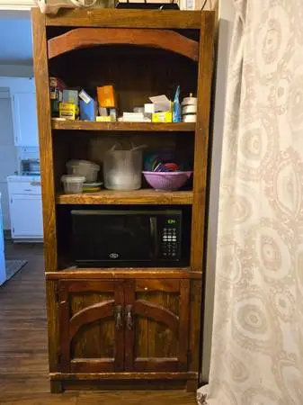 Large cabinet, tv , microwave, utility storage cabinet