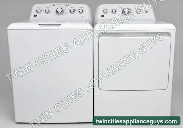 GE 4.5/7.2 Cu Ft Top-Load Washer and Electric Dryer Set — White — $500