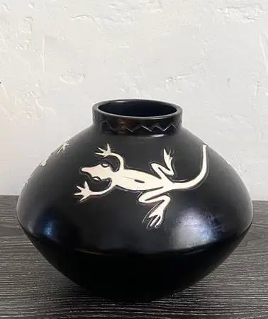 Vintage Signed Salamander Red Clay Pot/Vase
