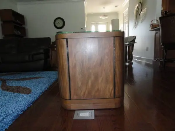 End table with storage &glass top