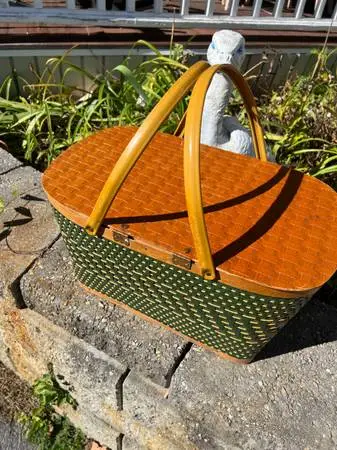 Vintage picnic basket