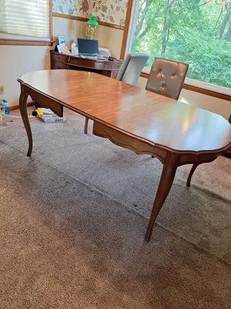 French Provincial Wood Dining Table-$85