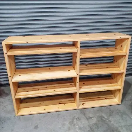 Vintage Handmade Knotty Pine 4X6 Bookcase