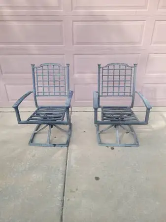 Patio chairs 2 all aluminum metal