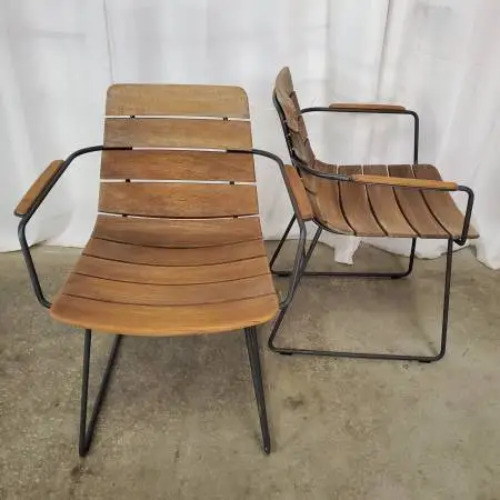 Set of 2 Gloster William Teak Dining Chairs (B)