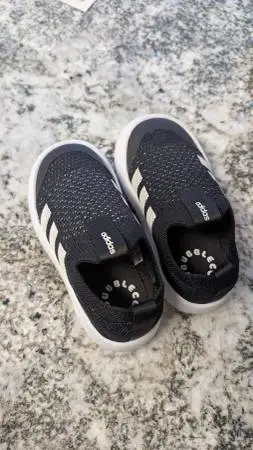 Adidas Size 10K Black Slip on Toddler Bubble Comfy Unisex Sock Shoes