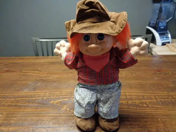 1990s Vintage Russ Plush 12 Little Buckaroo Troll Doll