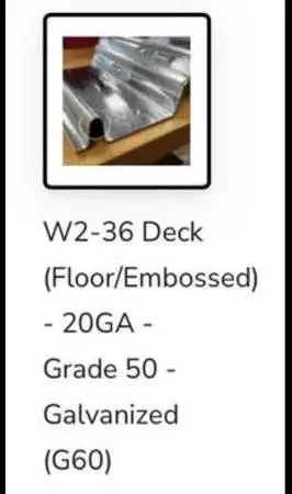 Floor Decking 3ft wide x 2 x 24ft - 20 gauge