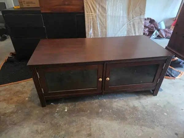 Ashley Furniture Dark Wood TV Stand Media Console (Fits up to 55 TVs)