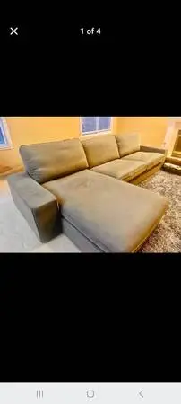 L shape Grey couch