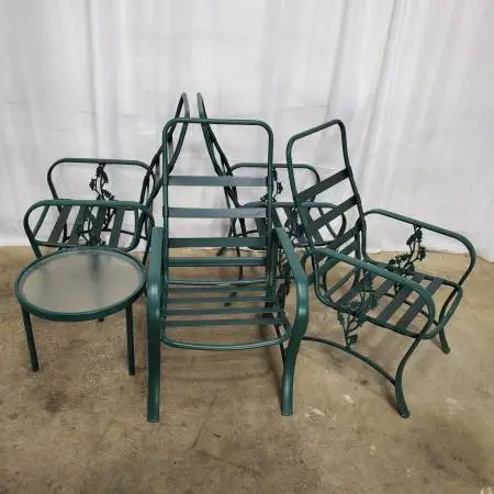Vintage 5-Piece Tropitone Oak Leaf Aluminum Patio Set