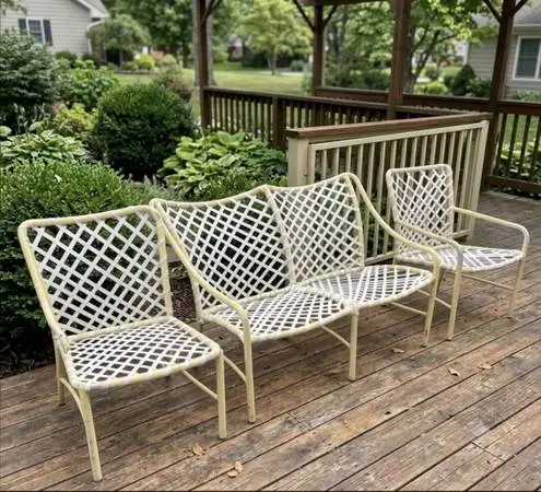 Vintage Brown Jordan Tamiami 3-piece patio set – 2 chairs + loveseat