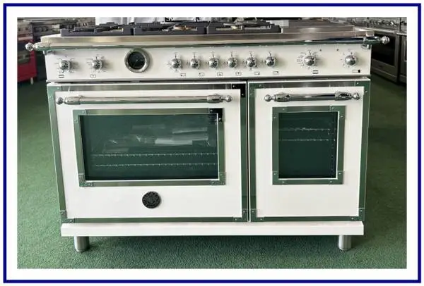 Bertazzoni Heritage 48 Free Standing Dual Fuel Range Ivory Gloss