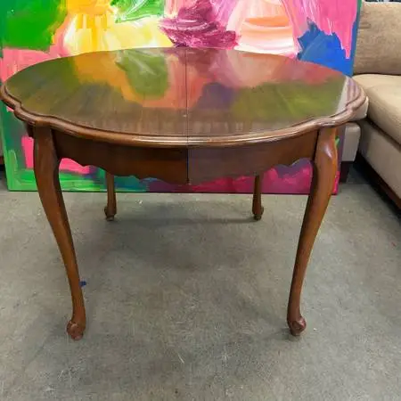 Vintage french provincial dining table and 4 chairs