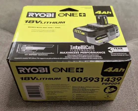 RYOBI ONE+ High Performance 18V Lithium 4.0 Ah Battery PBP004 - NEW