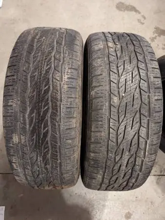 Pair of Continental 255/55/20 60% tread