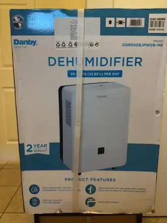 Danby 50 pint dehumidifier NIB