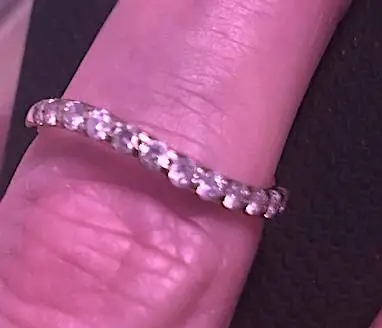Gorgeous White Gold Eternity Band with 12 Diamonds