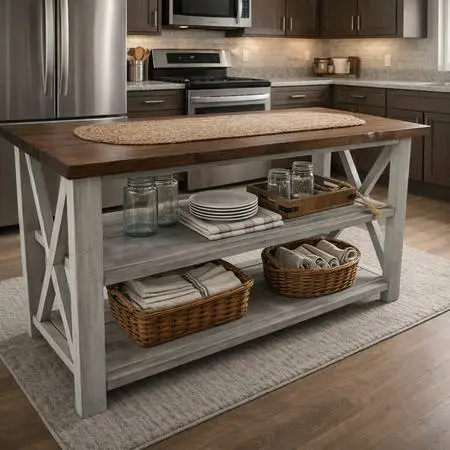 Farmhouse, Rustic Style Kitchen Islands and More...