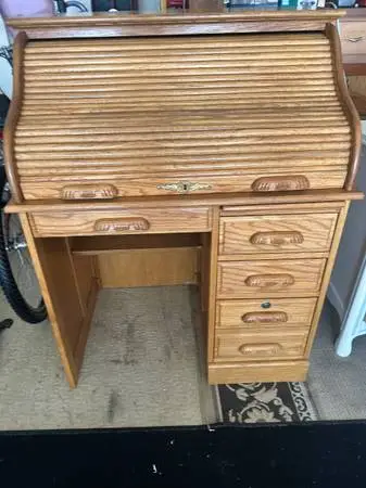Oak Roll Top Desk