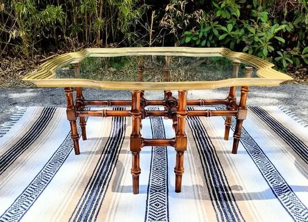 RARE Antique 60s Made In Italy Hollywood Regency Coffee Table mcm deco