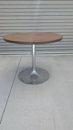 Vintage Round Dining Table with Pedestal Base