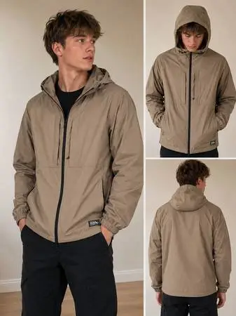Eddie Bauer Mens Hatchet Ripstop Hooded Wind Jacket – Large