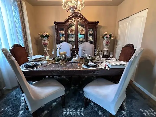 China hutch, buffet and dining set
