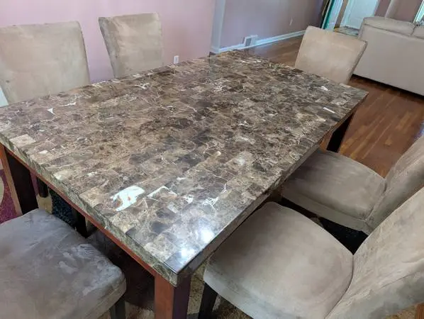 Dinning Set with table & six chairs for sale