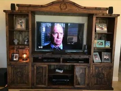 Rustic entertainment center