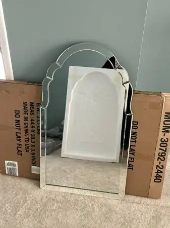 24x40 Arch Scalloped Beveled Mirrors (2)