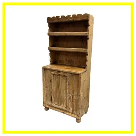 Antique European Pine Open Hutch Cupboard