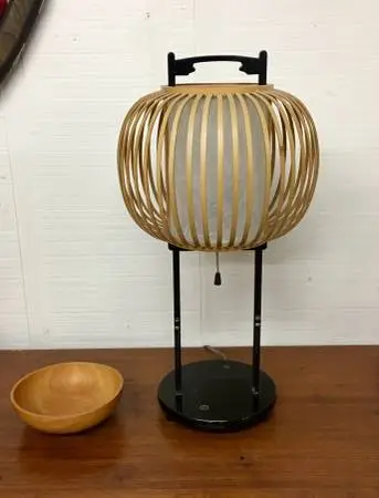 Mid Century Japanese Lantern Table Lamp